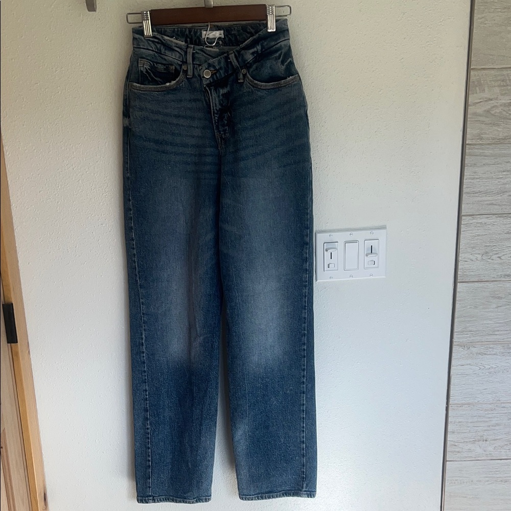 Good American Distressed Denim Jeans SZ 25 - Picture 1 of 9
